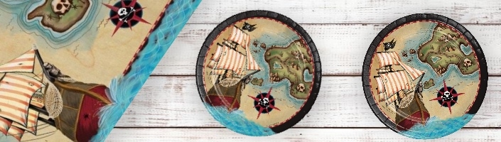 Pirate Map Party Supplies | Balloons | Decorations | Packs